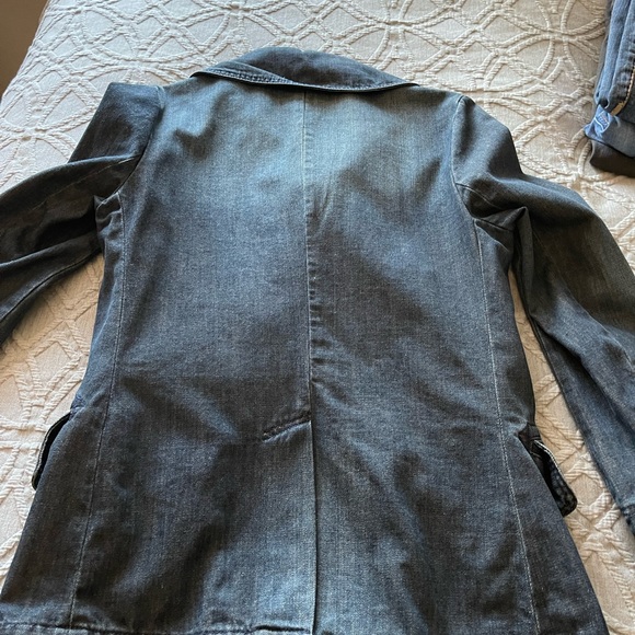 Marc Ecko Denim Jacket Pea Coat Style - Picture 7 of 11